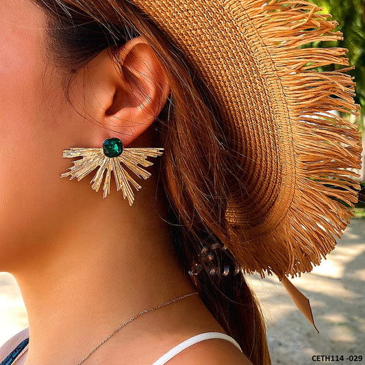 Peacock Leaf Studs